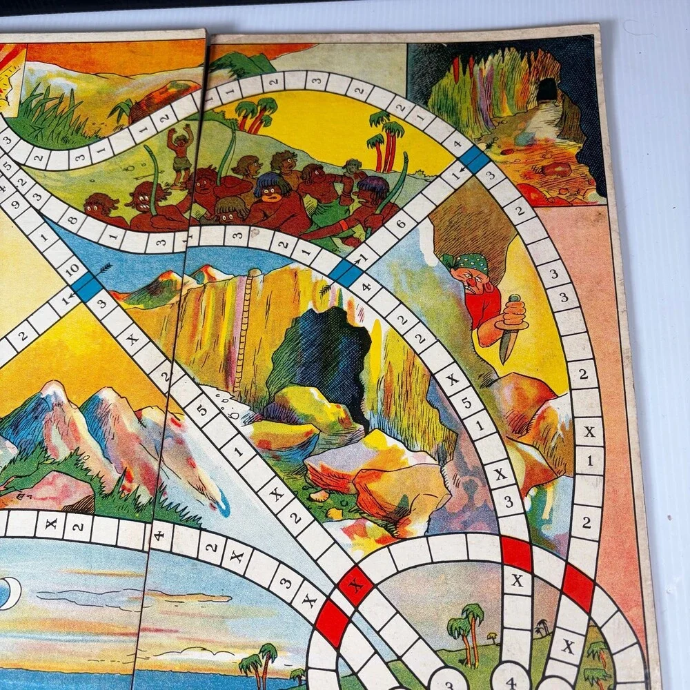 Vintage 1933 Chester Gump City of Gold Game Board Only Milton Bradley No 5031